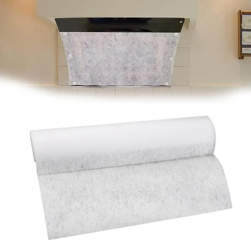 Cooker Hood Filter Range Hood Oil Filter Paper 10m Non-woven Oil Absorbing Sheets With 8 Magnets Kitchen Hood Filter Paper Universal