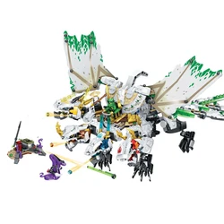 Ensemble de blocs de construction Ninja The Ultra Dragon, Transformation du Dragon volant Mecha, avec figurines compatibles Ninjagoed 70679, jouets DIY 