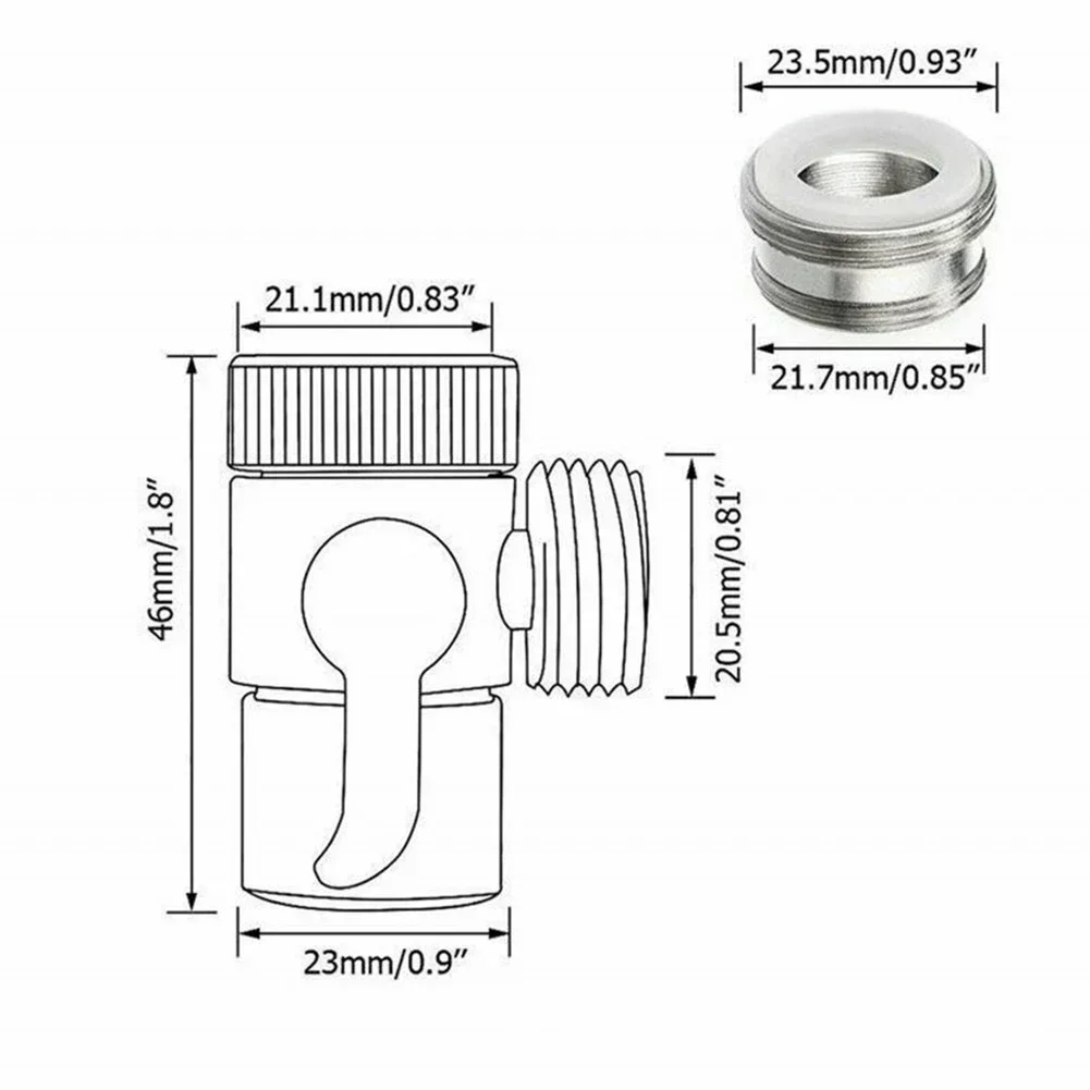3 Way Switch Faucet 1/2 Valve Adapter Shower Diverter Valve Bathroom Faucet Shower Tap Connector Splitter Bathroom Accessories