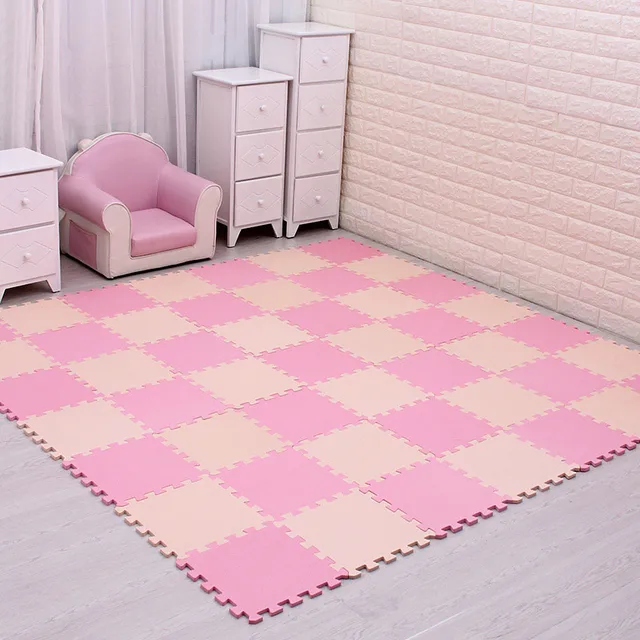 mei qi cool playmat baby EVA Foam Play Puzzle Mat for kids Interlocking Exercise Tiles Floor Carpet Rug,Each 29X29X0.8cm 4