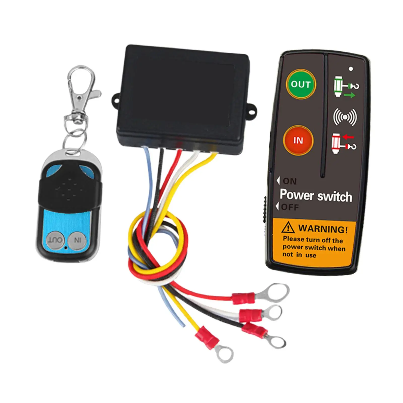 Wireless Remote Control Winch Switch Set for Trailer UTV Vehicle