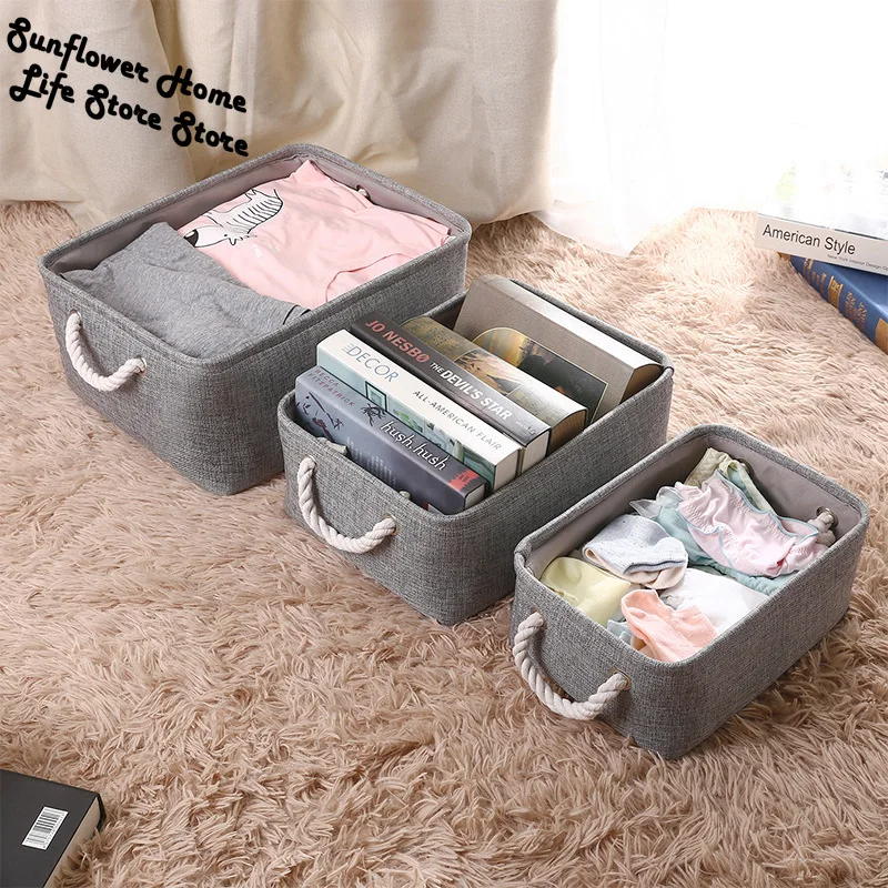 

New Folding Storage Basket Foldable Linen Storage Box Bins Fabric Organizer Organize Office Bedroom Closet Toys Laundry Basket