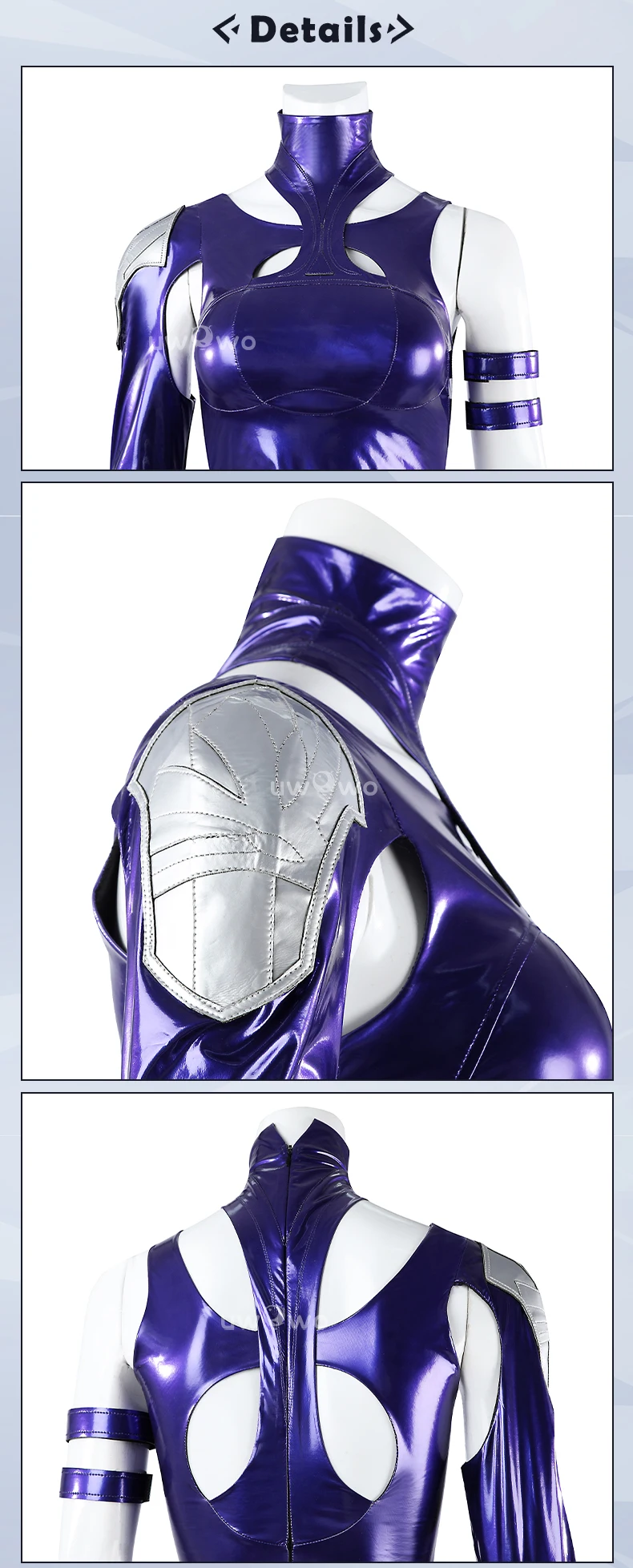 Game Psylockeee Cosplay Frauen Bodysuit Blaues Kostüm Halloween Kostüm 4