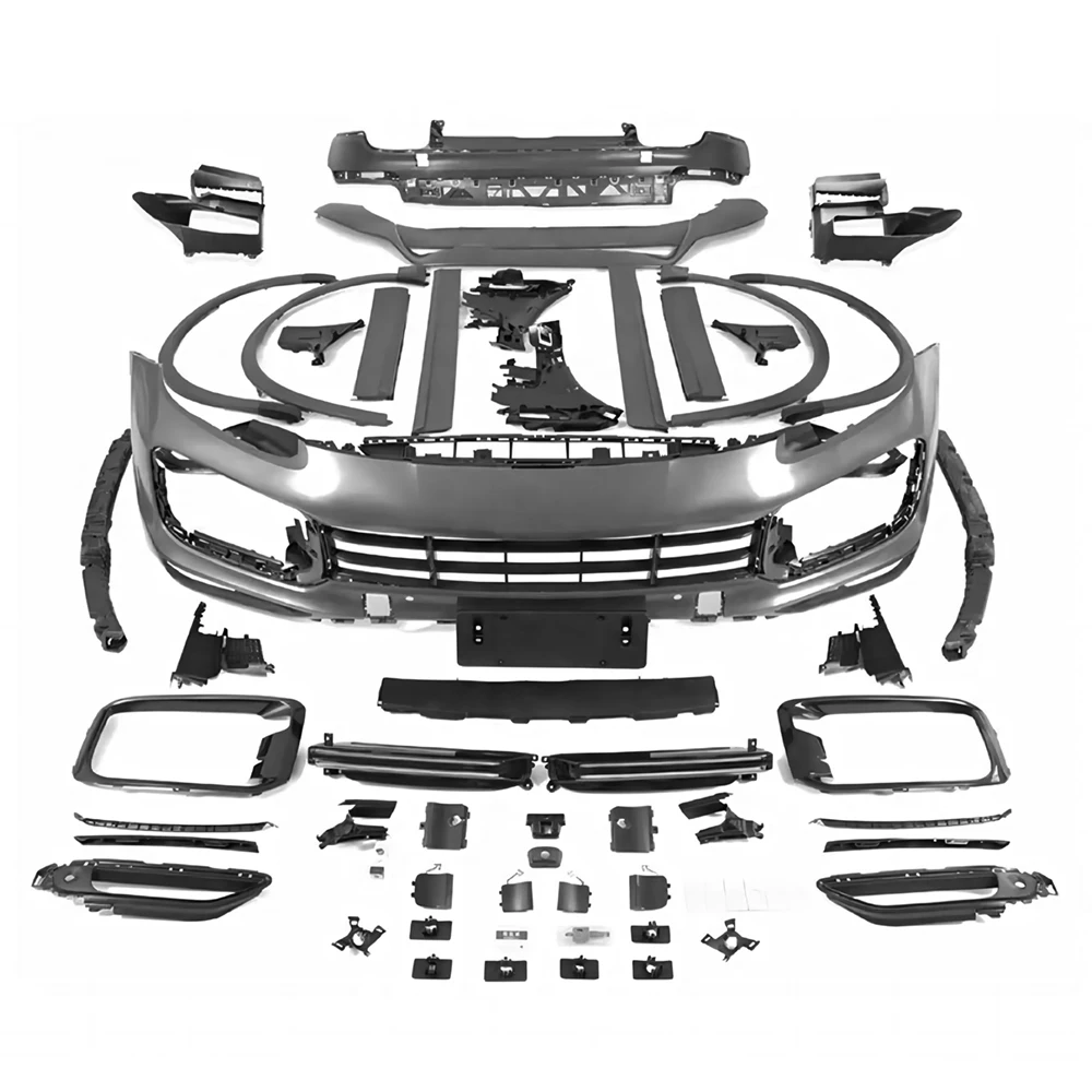 Kit Corpo Completo Per Porsche Cayenne / Coupe 18-22 A Turbo Style Paraurti Anteriore Diffusore Labbro Posteriore Fender Flares Pannello Porta