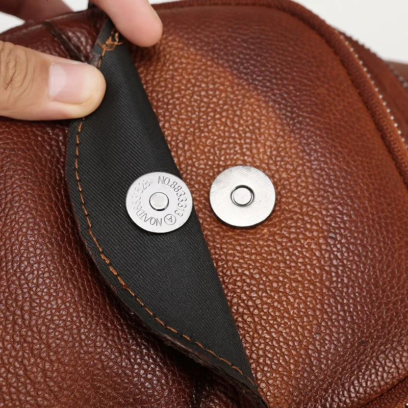 Luxury Designer Mens Genuine Top Grain Leather Chest Bag image 21