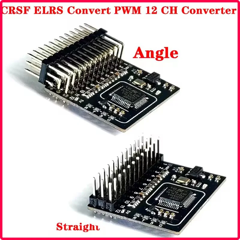 Récepteur CRSF ELRS 2.4G 12CH PWM installé sur un drone FPV avec câblage