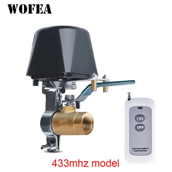Wofea 무선 물 감지기 및 자동 밸브 컨트롤러, 433mhz 밸브, 무선 리모컨 조작기
