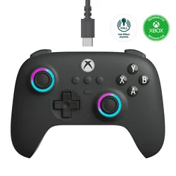 Enhanced Gaming Controller with RGB Lighting and Hall Effect Joysticks (Dark Gray)