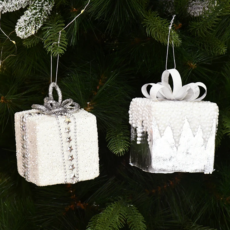 Big Christmas Balls Ornament White Foam Xmas Tree Hanging Pendant Gift 2025 New Year Home Party Decoration Navidad 2024 Supplies