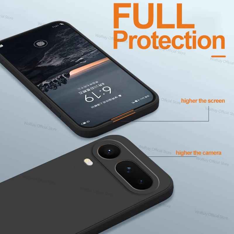 Enhanced Product Title: Shockproof Liquid Silicone Protective Phone Case -