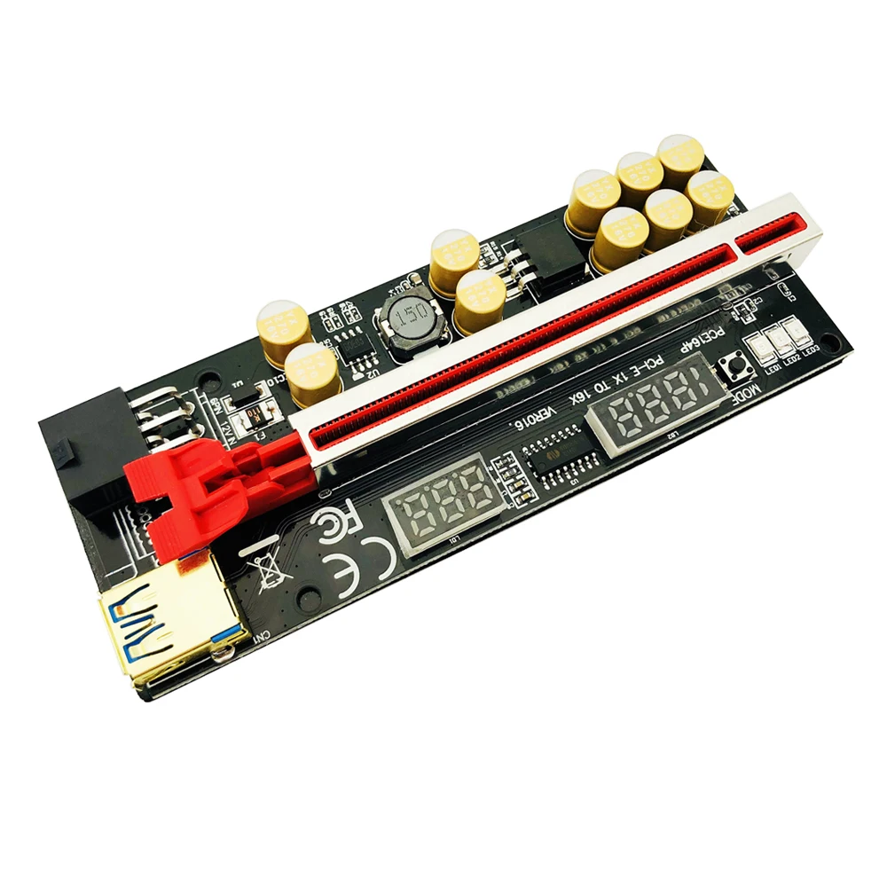 Usb Mining Riser para Placa de Vídeo Pci Express X16 Temperatura Tensão Rgb Led p Ver016 Pcie 016 V016 110 Pcs - Imagem 2
