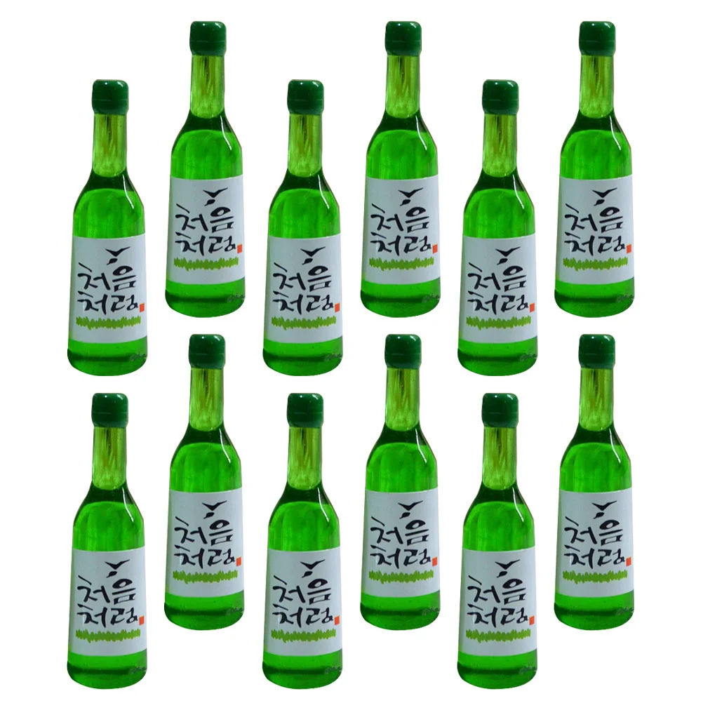 

12 Pcs Simulation Bottle Models Mini House Decor Resin Bottles Adornment Miniature Scene Rice