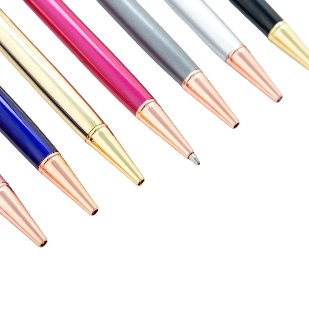Vibrant Oil Gold Quicksand Luxury Ballpoint Pen - Premium Rotating Metal Design, 1.0mm Tip for School and Office Use