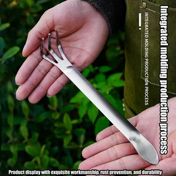 3-Prong Stainless Steel Bonsai Rake 1