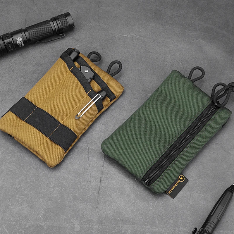 Tactical EDC Pouch Wallet Bag Mini Waist Fanny Bag Card Key Belt Waist Pack Pocket Camping Hiking Hunting Outdoor Coin Purse 2