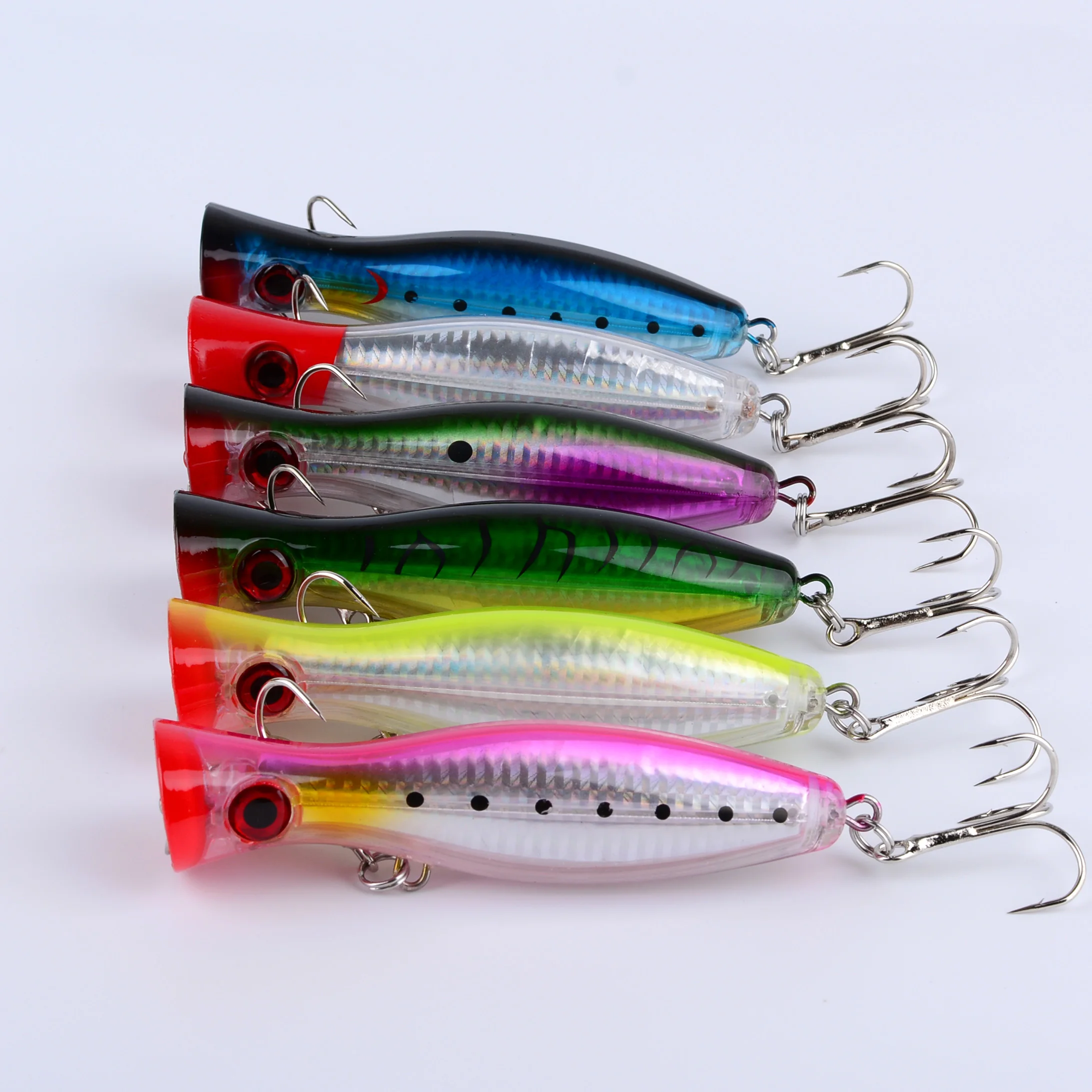 Enhanced Fishing Popper Lure for Saltwater and Freshwater Surface Casting