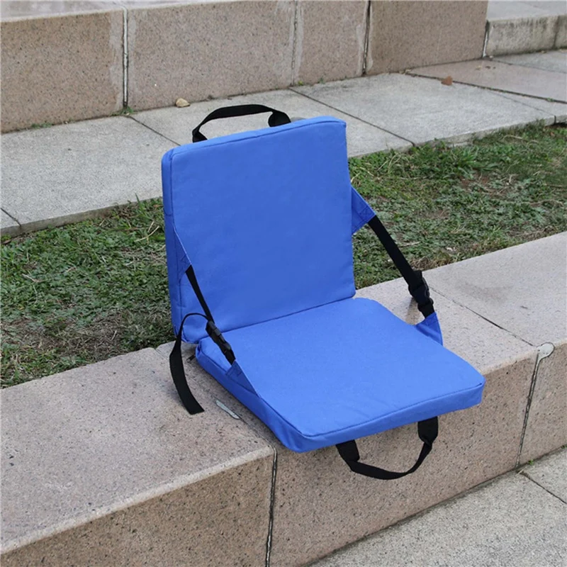 

Outdoor Folding Chair Square Chair Cushion Stadium Cushion Beach Chair With Backrest Camping Hiking