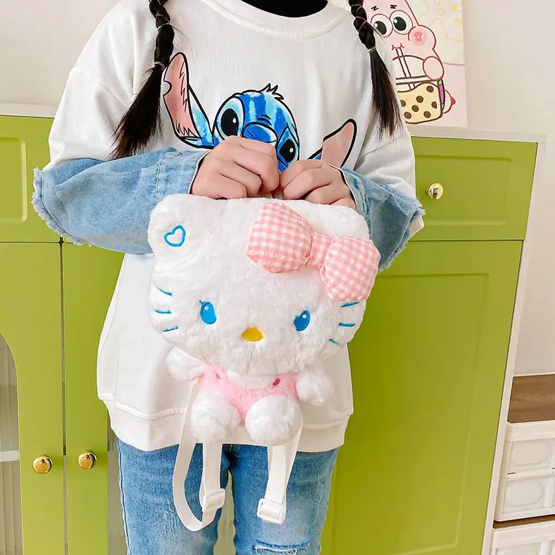 

Hello Kitty Anime Kawaii Y2K Ins Baby Plush Doll Backpack Cute Cartoon Children Mobile Phone Bag Coin Wallet Gifts for Girls