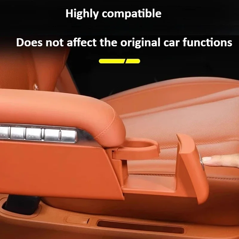 For AITO 8 M8 2025 Car Middle Row Seat Armrest Protective Cover Leather Anti-Scratch Car Interior Armrest Protector Accessories detail image 3