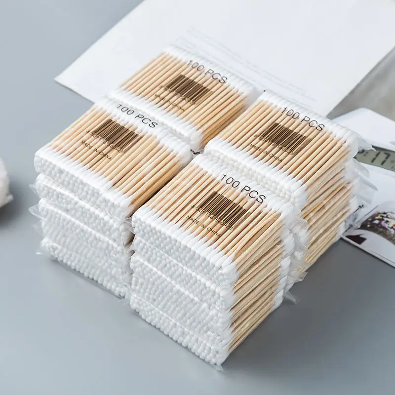 100/300/500 Pcs Disposable Bamboo Cotton Swab Cleaning Cotton Swab Cleaning Ear Tampons Cosmetic Tools