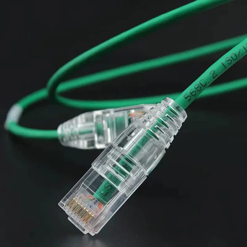 Cabo de Rede Ethernet Magro Patch Cord Patch Cord Pvc Internet Lan Cabo Utp Cat6a 28awg Cat Pcs por Pacote - Imagem 4