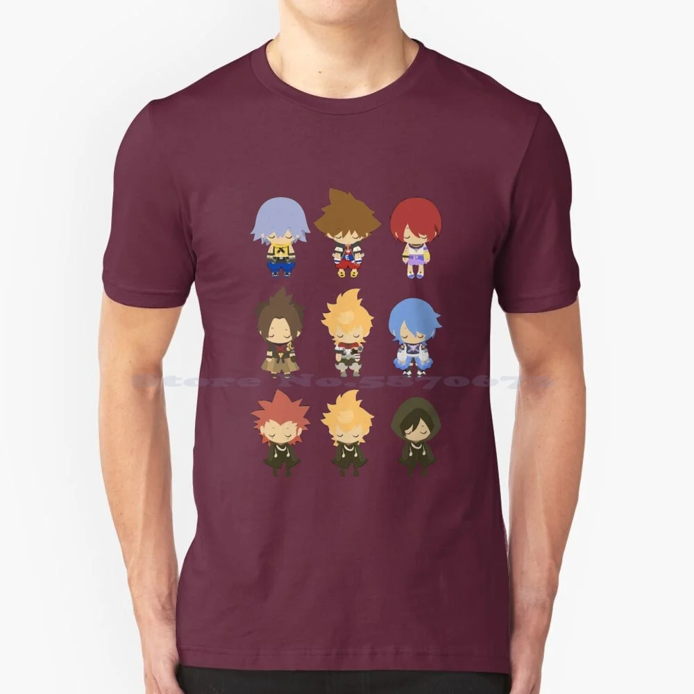 Kingdom Hearts Family T Shirt 100% Cotone Tee Kh Keyblade Sora Gaming Cuore Del Regno Senza Cuore 2 Kingdom Hearts 3 Axel Roxas