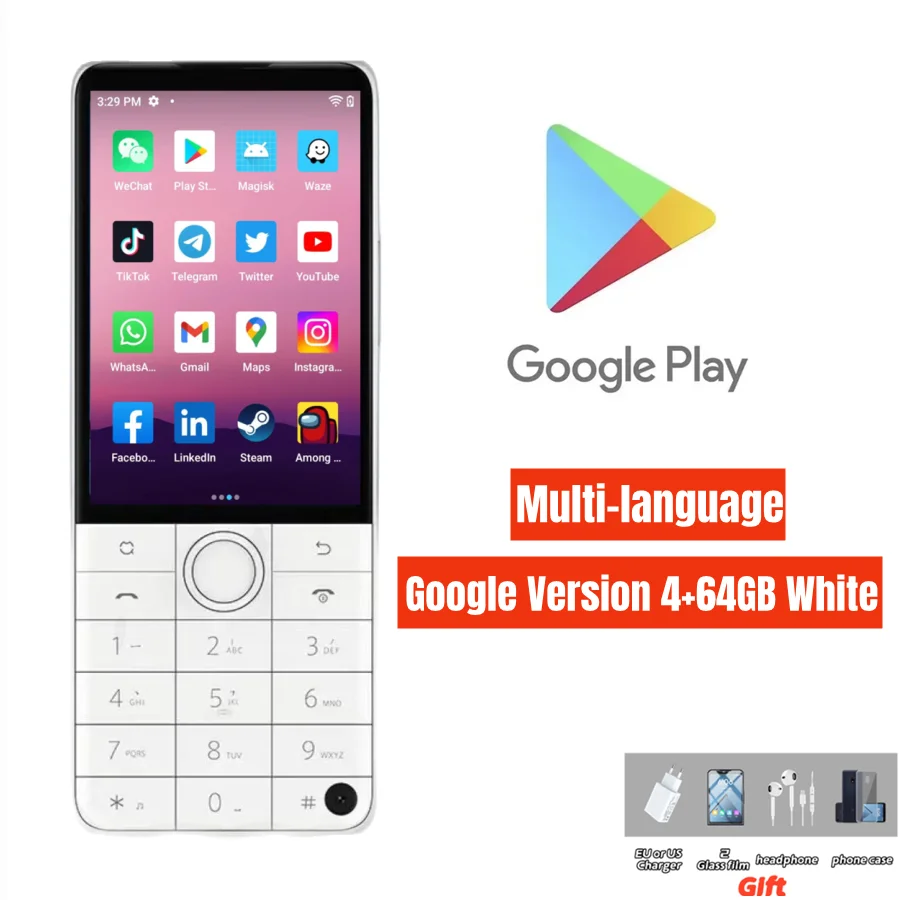 Qin f22 pro 本体セット New Qin F22 Pro Smart Touch ScreenPhone Wifi 5G+3.5 Inch 4GB