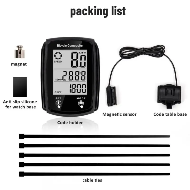 컴퓨터 유선 GPS 자전거 스톱워치, 방수 사이클링 나이트 비전 스톱워치, 속도계 주행 거리계, 라이딩 액세서리