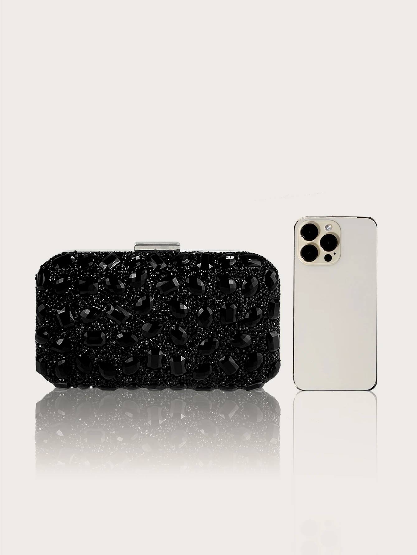 حقيبة يد وصندوق أنيقة وفاخرة وبسيطة للحفلات مرصعة...