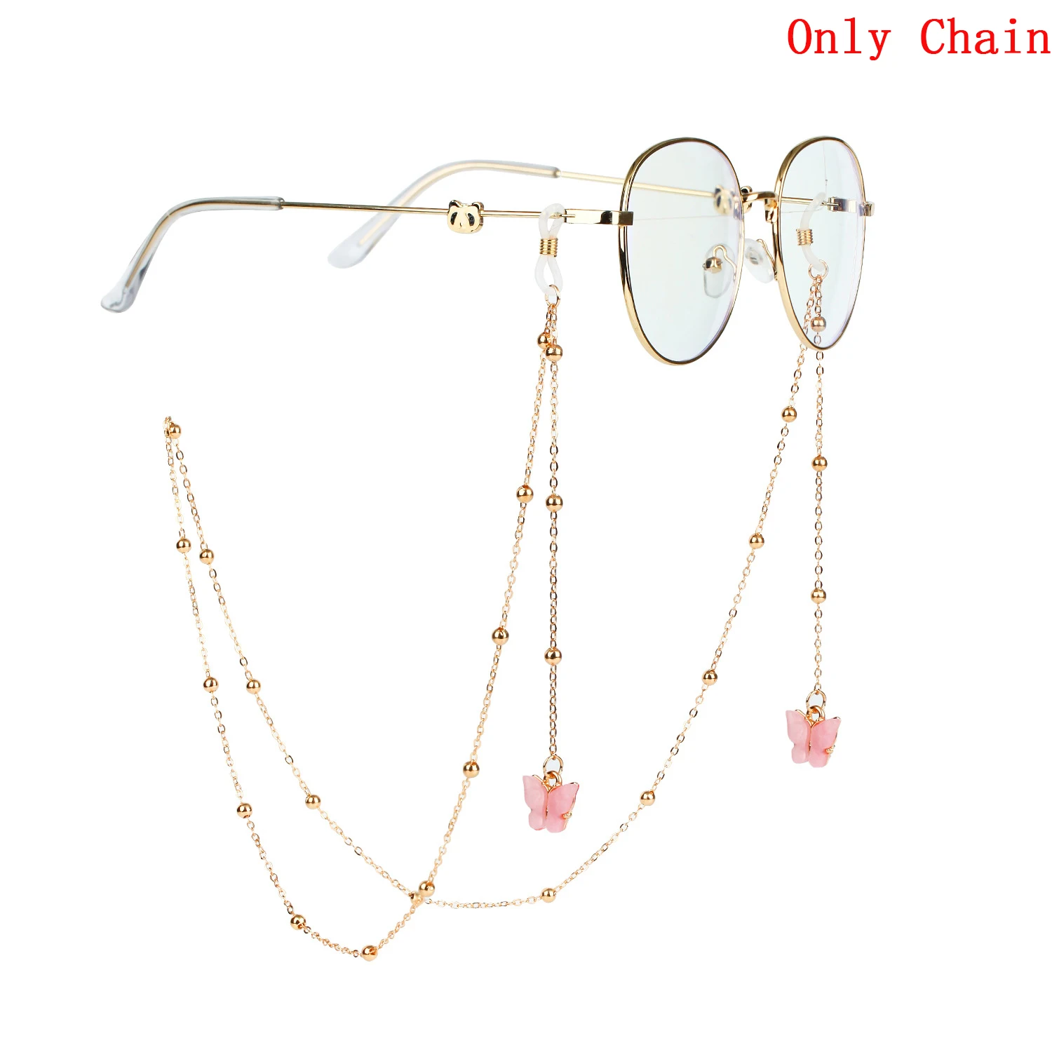 NEW Trending Butterfly Pendant Glasses Chains Eyeglasses Sunglasses Spectacles Metal Chain Holder Cord Lanyard Necklace