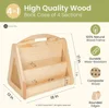 Double-Sided Montessori Bookshelf for Kids, Rattan Book Shelf for Kids Rooms, Nursery Book Shelves, Toddler Bookshelf 2