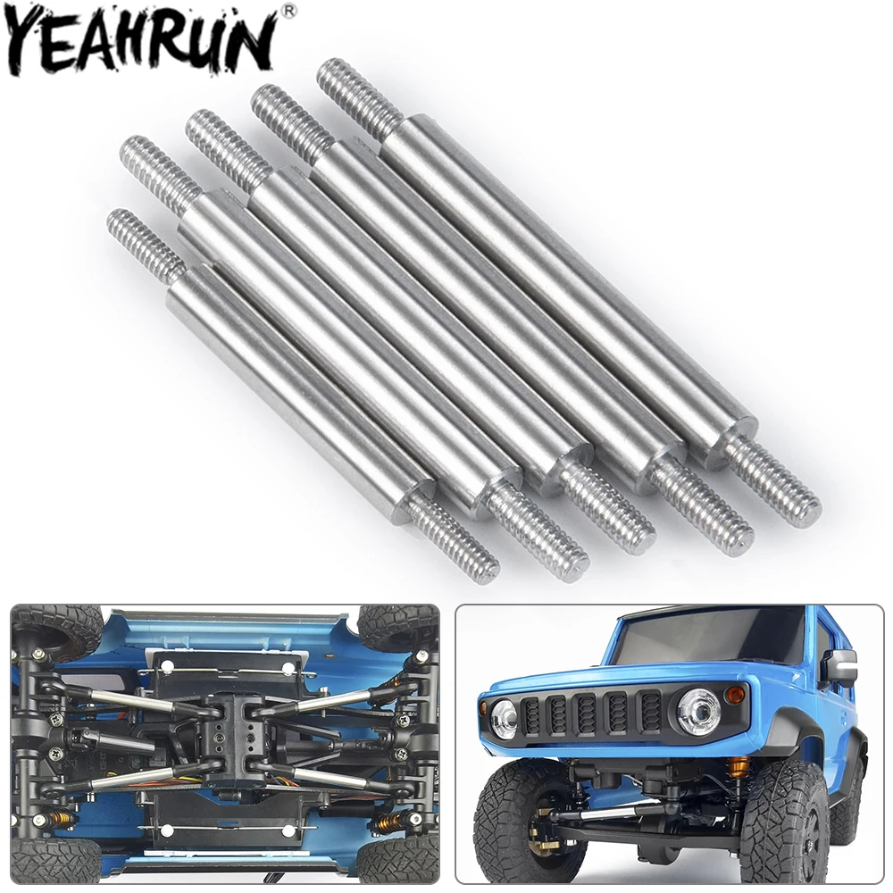 Yeahrun 5Pcs Asta Di Collegamento In Acciaio Inossidabile Per Kyosho Miniz 1/18 Jimny, Miniz-Jeep 1/24 Wrangler Parti Di Aggiornamento