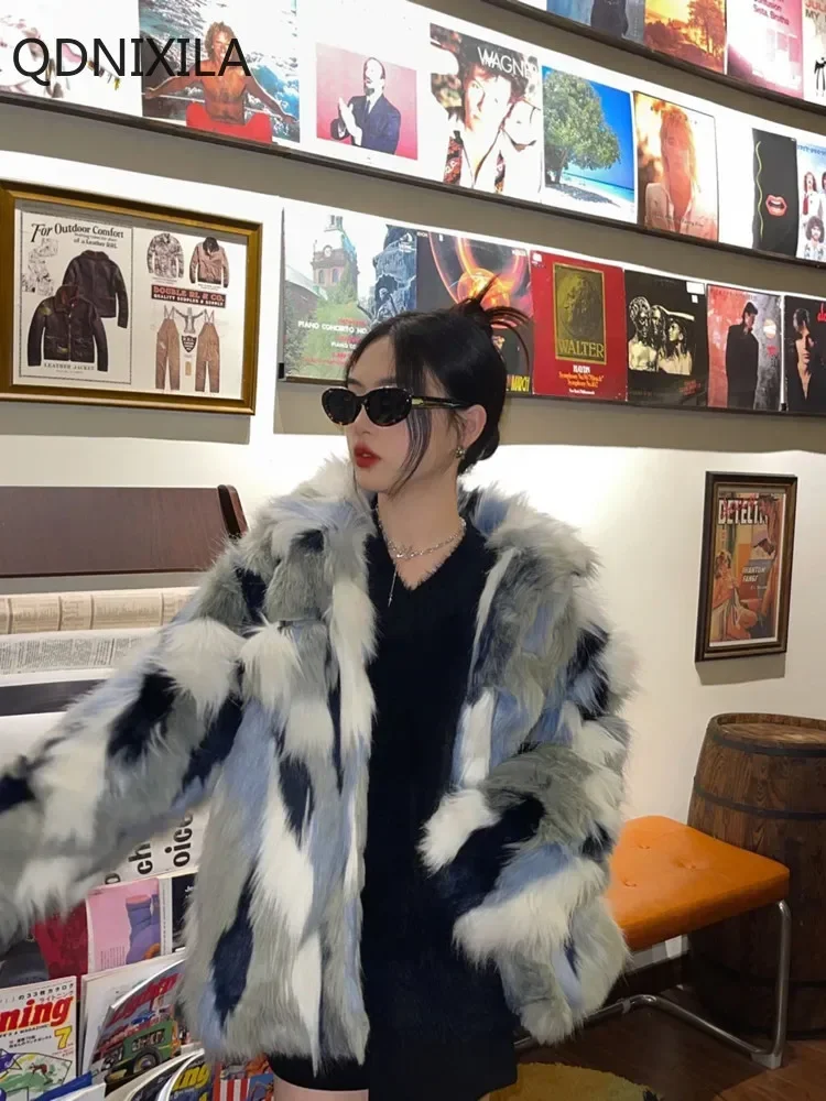 Winter Outerwear Faux Fur Coat 2024 New Outerwear Fur Jacket High-end Luxury Environmentally Friendly Fox Fur Women's Fur Coat