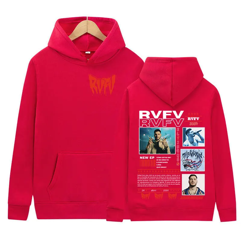 RVFV Eltiburón New Album 2024 Pullover Hooded Men's Retro High Quality Fashion Sweatshirt Man Hip-hop Oversized Hoody Streetwear 3