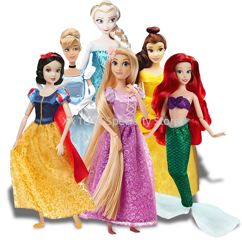 Disney Princess Classic Doll Snow White Rapunzel Ariel Elsa