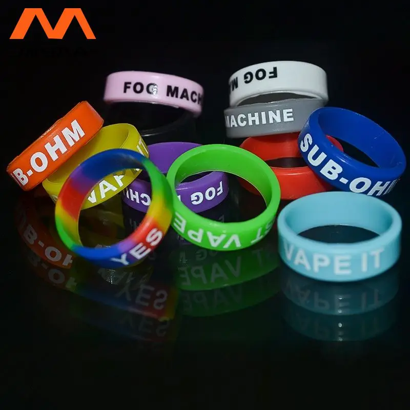 1PCS Anti-slip Ring Flexible Sports Antibacterial Flat Print Fishing Rod Slingshot Handle Set Silicone Rings