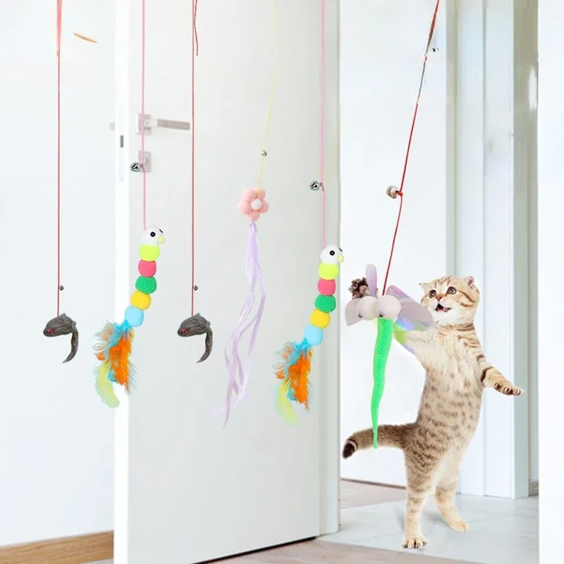 

Cat Toy Swing Sticky Disc Elastic Hanging Door Teasing Cat Rope Long Rope Teasing Cat Cat Toy Cat Accessories Pet Kitten Toy