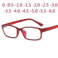 0 -0.5 -1 -1.5 -2 -2.5 -3 -3.5 -4 -5 -6 Finished Myopia Glasses Men Short-sight Eyewear Blue Coated Women Diopter Eyeglasses 1