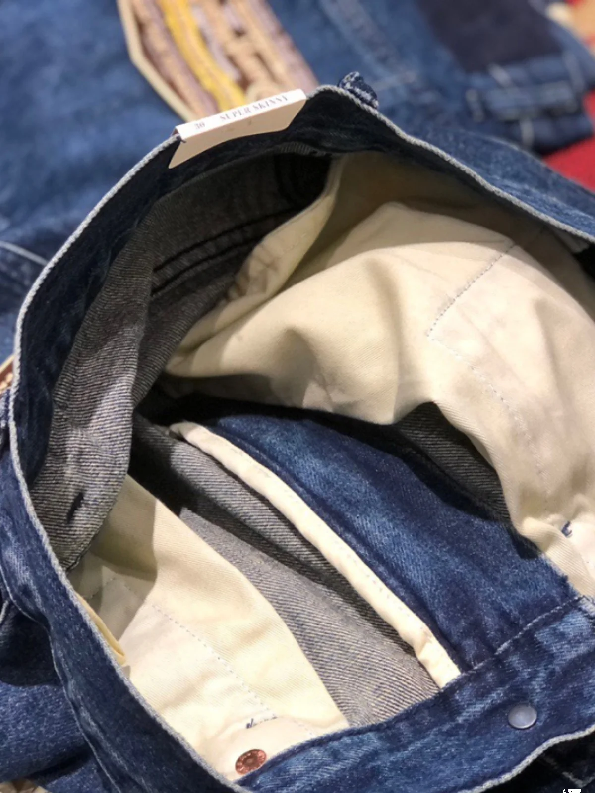 Multi Pockets Heavyweight Cotton Denim Dark Blue Men Pants American Tough Guys Male Overalls Straight Workwear Cargo Trousers 3