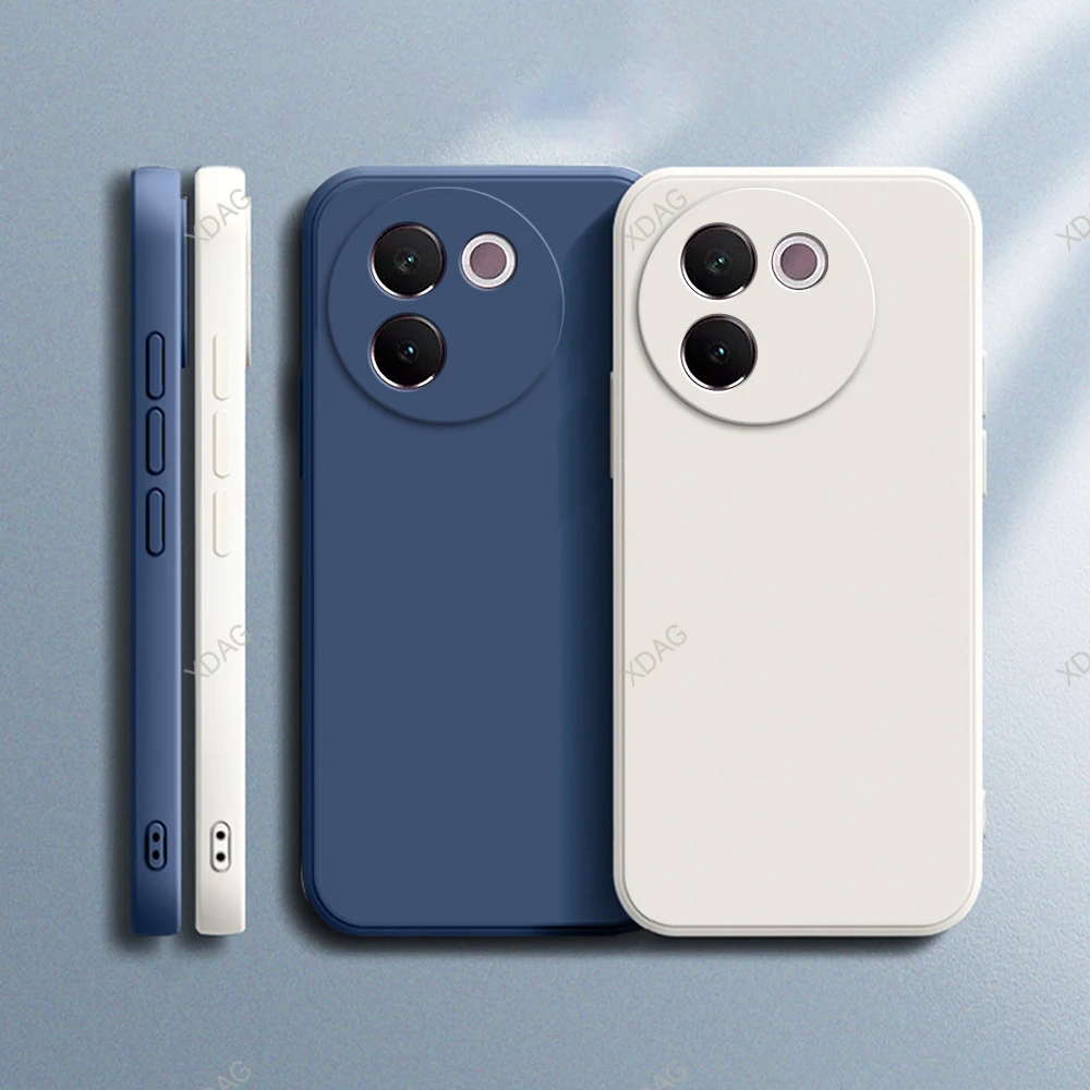 Liquid Silicone Shockproof Phone Case with Lens Protection - Fashionable Soft Back Cover