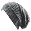 Men and Women Hat Mixed Color Cotton Striped Hip Hop Winter Warm Hat Beanies Knit Long Loose Hat Outdoor Warm Pullover Caps 5