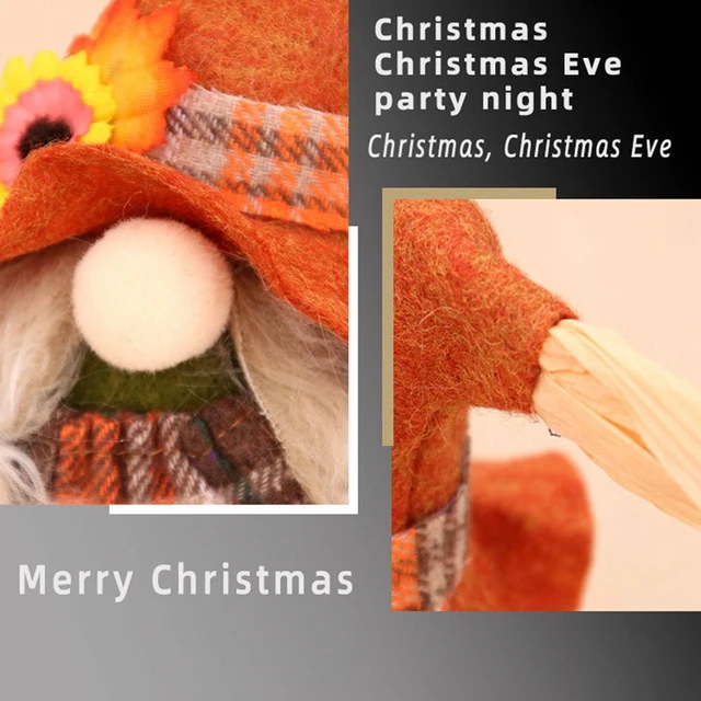 Aranyos Őszi Gnome Tök Arc Nélküli Baba Napraforgó Svéd Nisse Tomte Elf Törpe Plüss Karácsony Hálaadás Dekoráció - Image 5