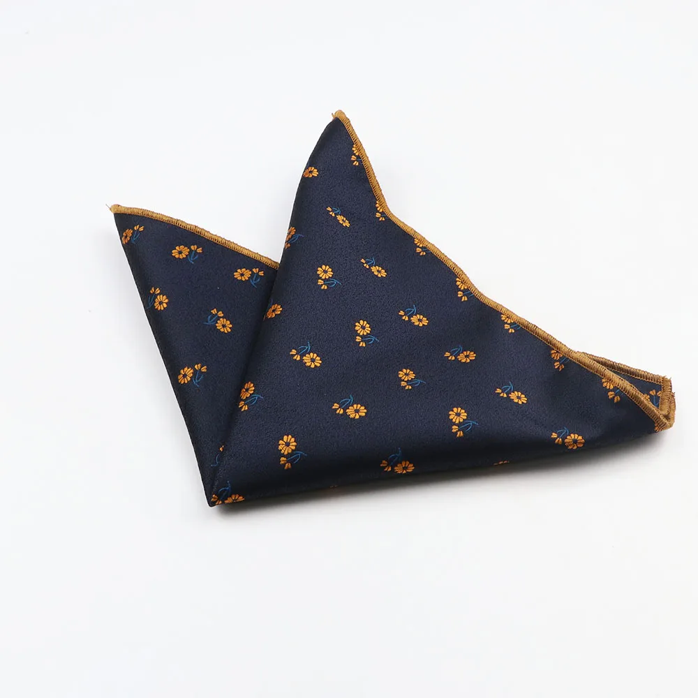 Polyester Square Scarf Of Men Vintage Fabric Of Business Suit Hankies Men's Pocket Square Handkerchiefs 24*24cm