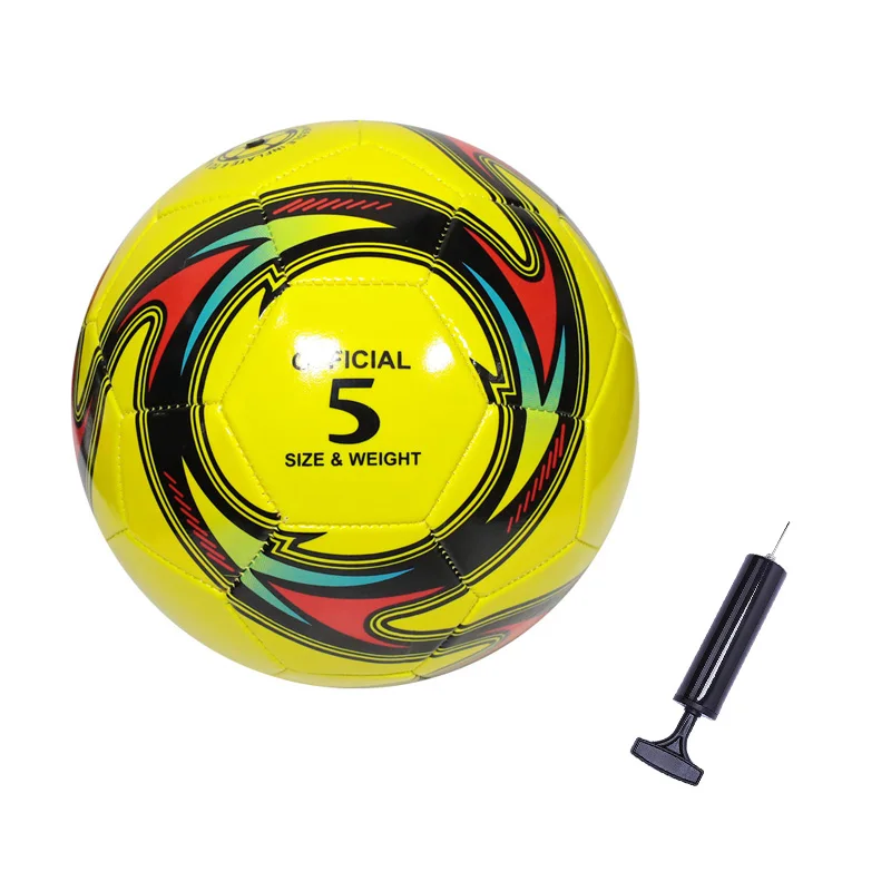 No.5 PVC Machine-stitched Football for Training Matches, Hard-wearing and Kick-resistant.