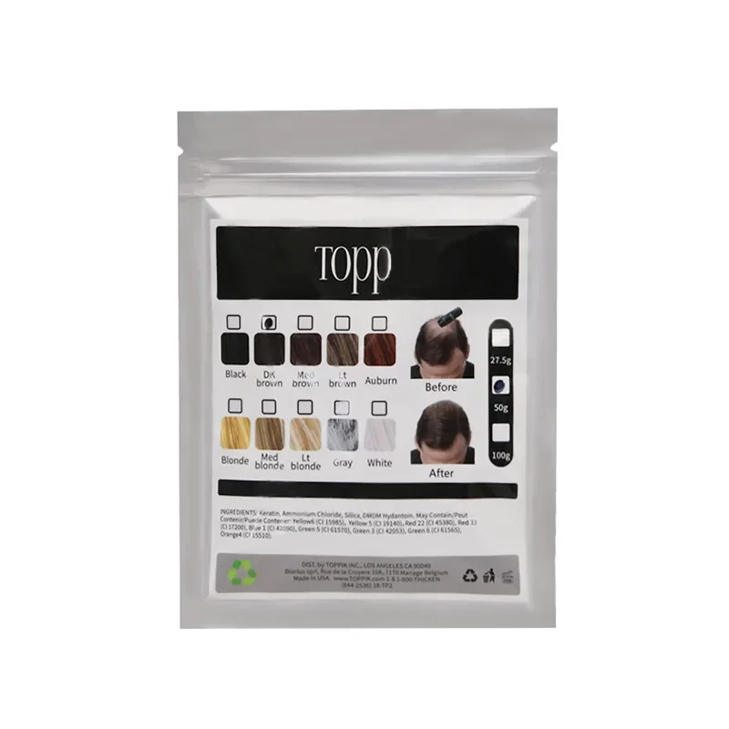 100g Hair Fibers Keratin Hair Building Fiber Powder Instant Growth Fiber Refill Bag Bald Extension Care Product 9 Color Hair Building Powder Hair Building Fibers