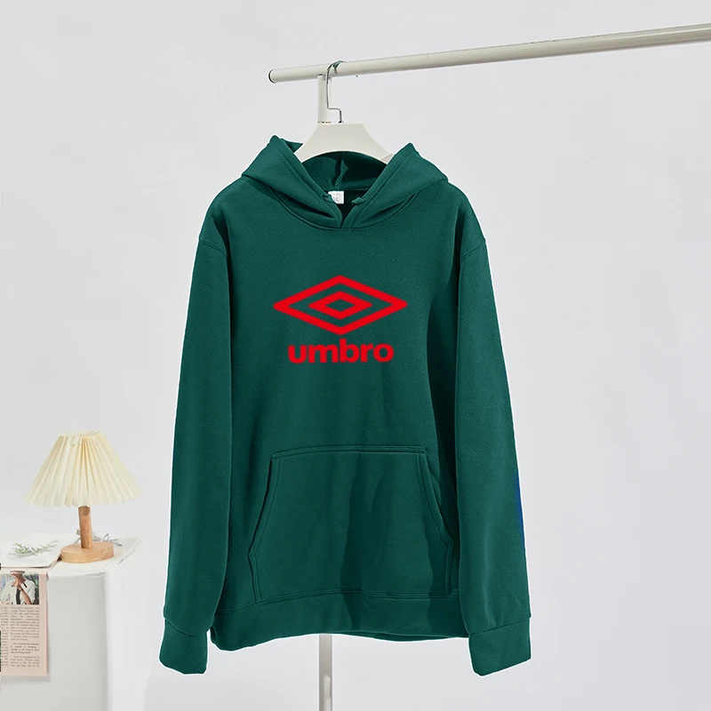 

2023 Umbro Winter printed letter hoodie men Hip hop retro pullover sweatshirt Fashion casual super Dalian hat street wear