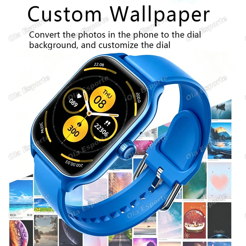 2026 New Smart Watch Bluetooth Call Message Reminder 24 Hour Health Monitoring Smart Watch Gift for Men and Women Ht22 - Image 3