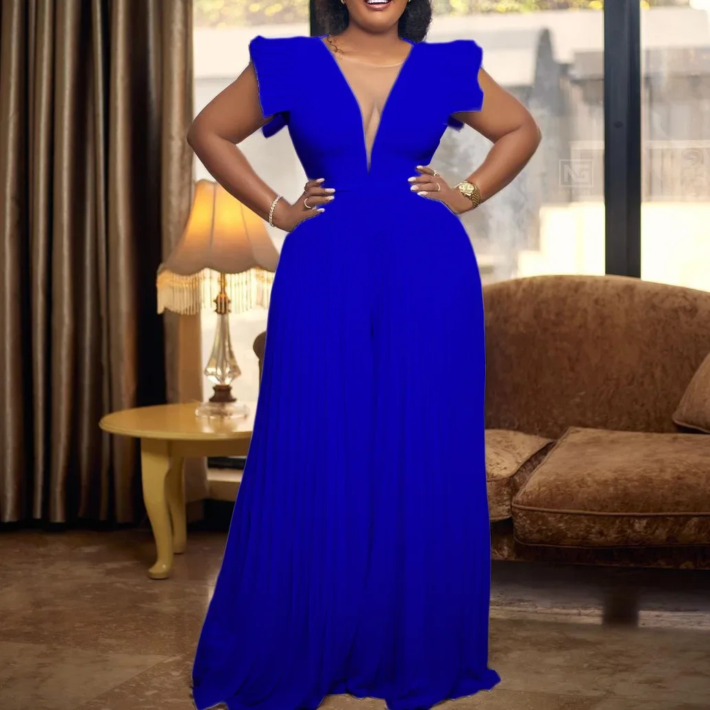 Fashion Summer New Jumpsuits for Women Slim Fit Jumpsuit Solid High Waist Slim Straight Leg Wide Leg Pants Women Clothing