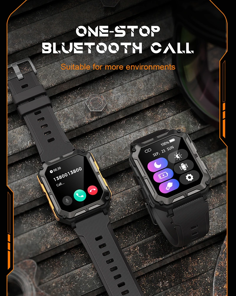 SACOSDING Ʈ ġ ǰ Smartwatch IP68   ȭ Smartwatch 123 +   1.83 ġ HD ȭ