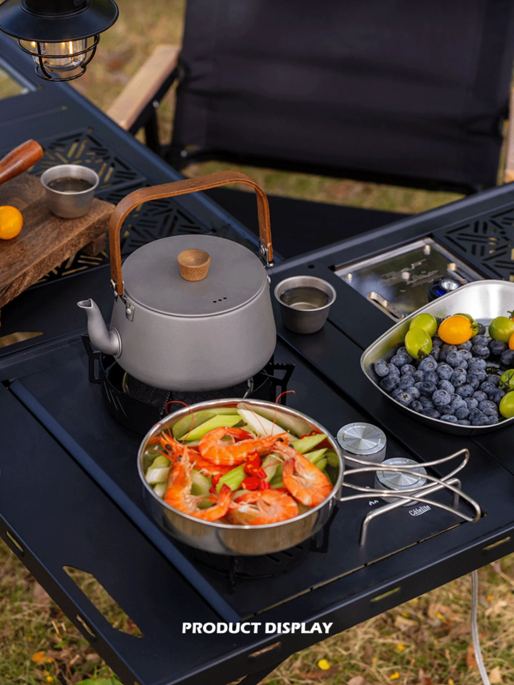 IGT 1-Einheit Doppelbrenner Campingkocher, Tisch- und Einbauvariante, Tragbarer Windgeschützter Butan/Propangas-Kocher für Outdoor-Aktivitäten – Detail 3